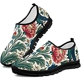 HERCHA Breathable Casual Walking Shoes Flats for Women Flower Fashion Comfortable Slip Resistant Shoes for Women Dressy Daily Wear Gifts for Wife Mom Sister 2025