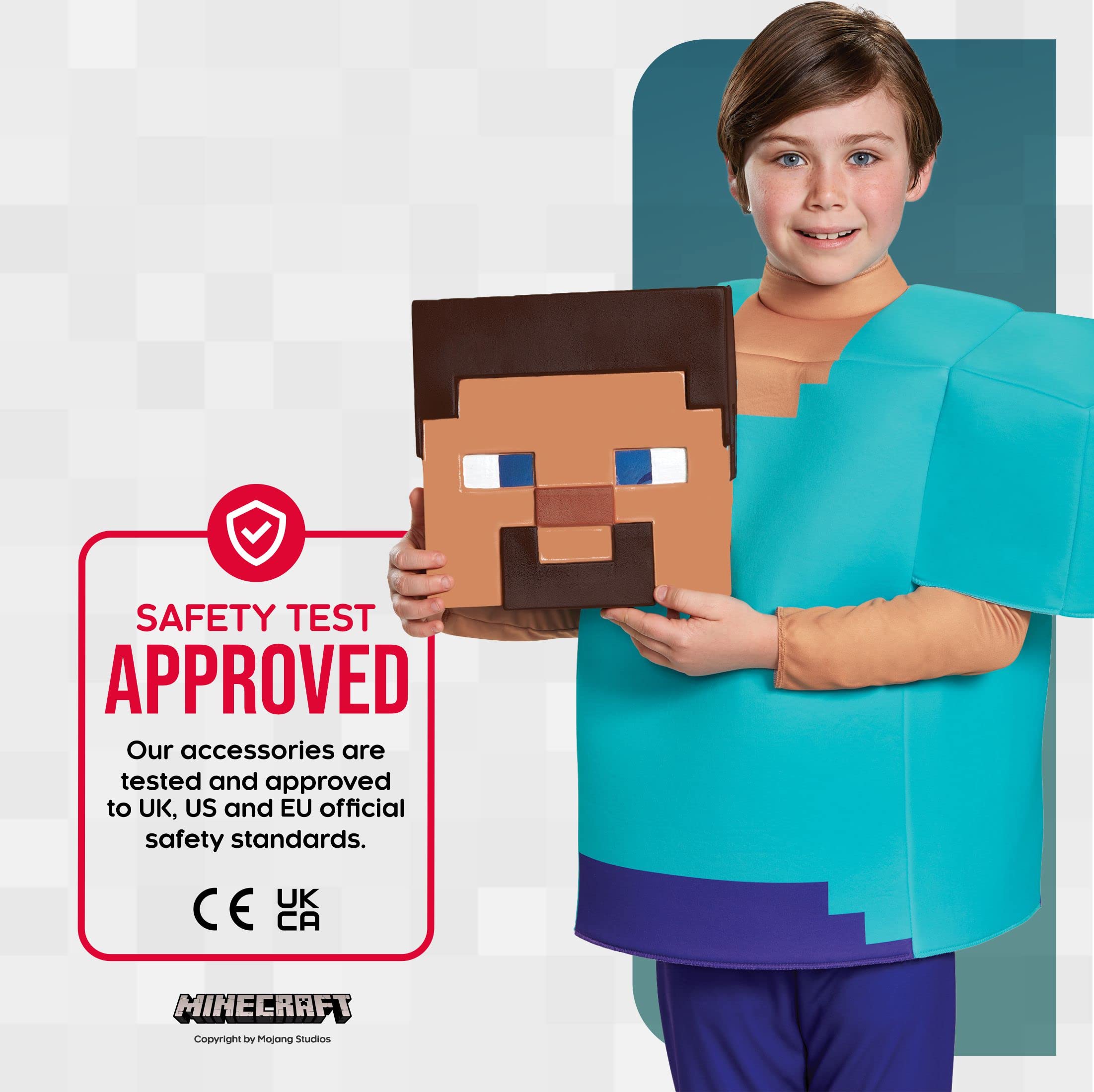 Steve Classic Minecraft Costume, Multicolor, Small (4-6)