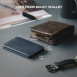 VULKIT Slim Minimalist Card Holder RFID Blocking