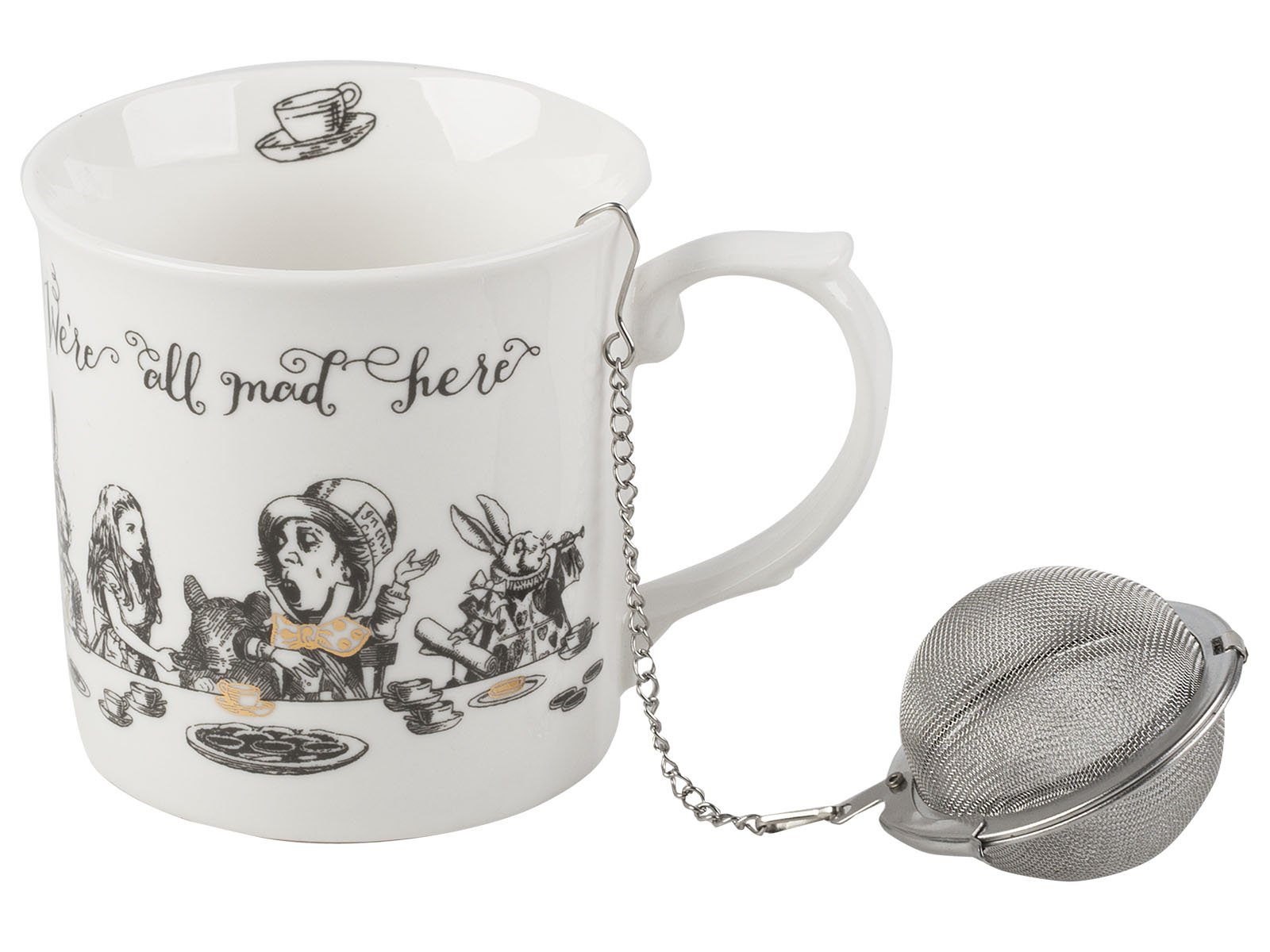 V&A Alice in Wonderland High Tea Gift Set White 8.5 x 8.5 x 12 cm