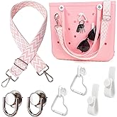 LETGO Strap for Bogg Bag Accessories Adjustable Shoulder Crossbody Straps,4 Pack Inserts Hooks Keychain Keyholder Charm