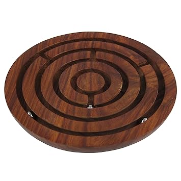Spiel Labyrinth, Ball-in-a-Labyrinth-Puzzles, Handarbeit in Indien - Runde