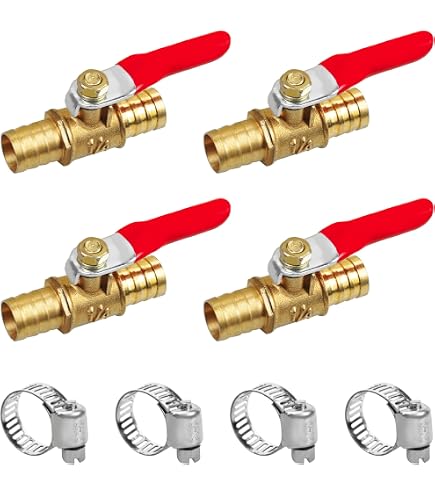 8mm Barb To 8mm Barb Brass Ball Valve - 180 Degree Handle, Shut-Off Valve For Hose, Air, Water - View #12