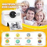 HiMont Kids Camera Instant Print 1080P 32GB 3 Rolls Paper Black view 2