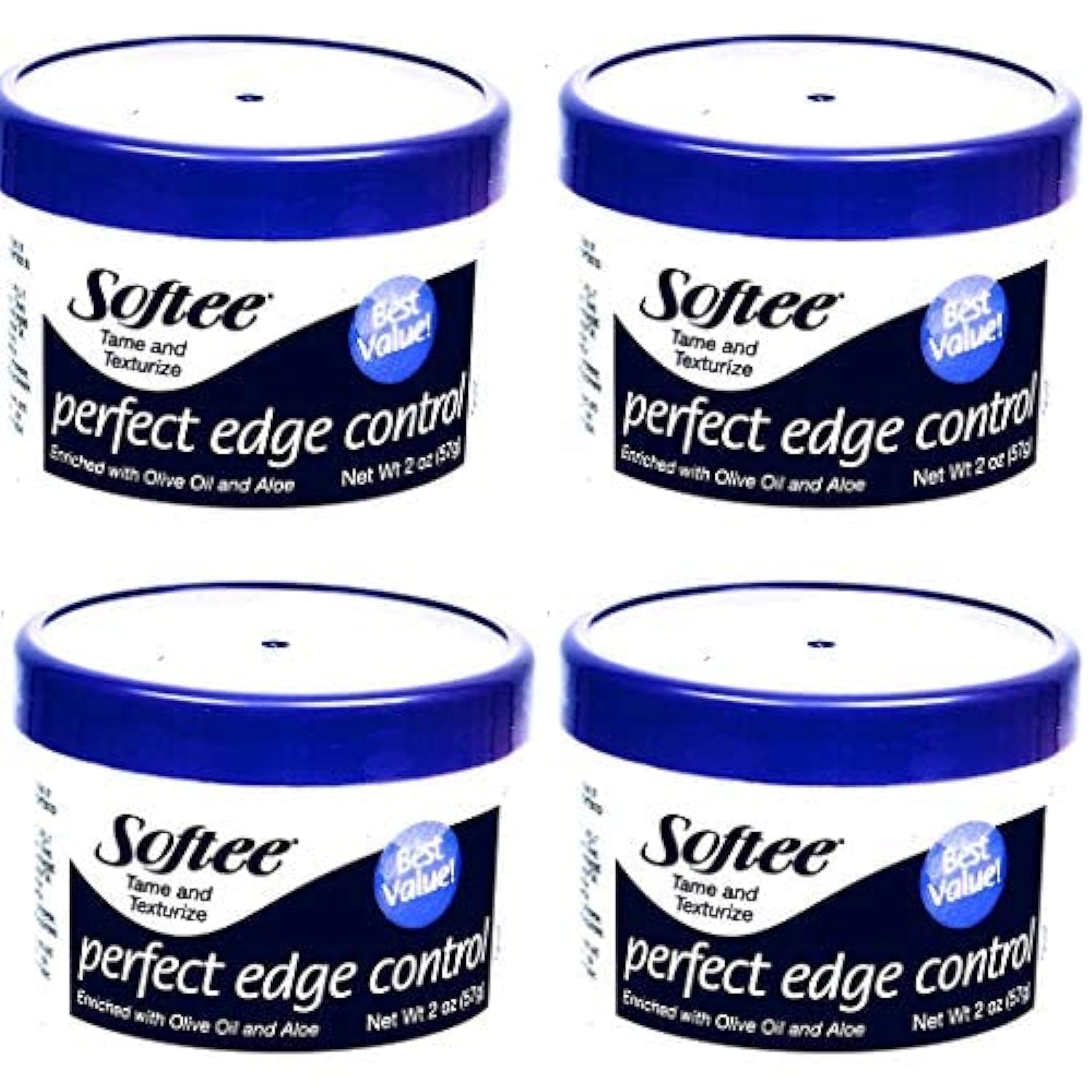 Photo 1 of 1 Softee Perfect Edge Control enriched with olive oil and aloe 2 oz+Edge Control Brush