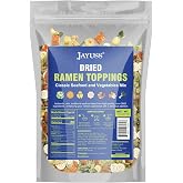 JAYUSS Ramen Toppings Classic Seafood and Vegetables Mix 8 Oz, Traditional Dried Ramen Toppings, Fresh Dried Vegetables, Non-GMO, Great for Ramen, Instant Noodles, Miso Soup 227G