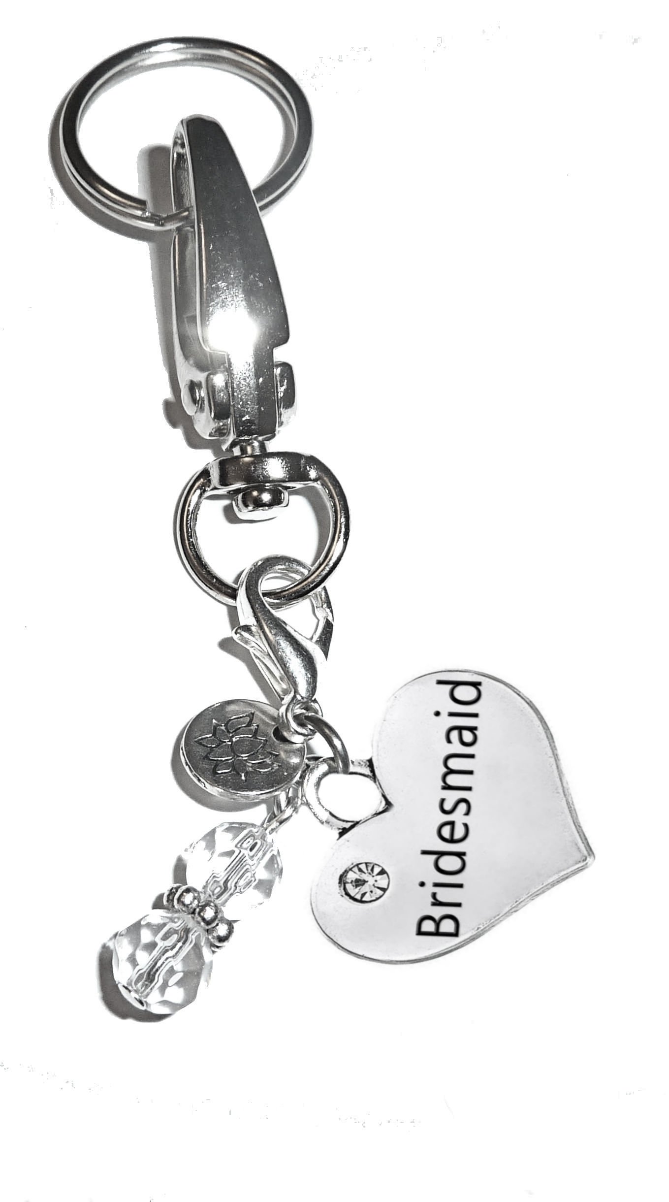 Hidden Hollow Beads Charm Key Chain Ring, Women's