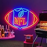 Football Neon Sign for Wall Decor,Football-Shaped Neon Light, Football Led Neon Light Birthday Gifts for Sports Fans Club Bedroom 5V USB Powered