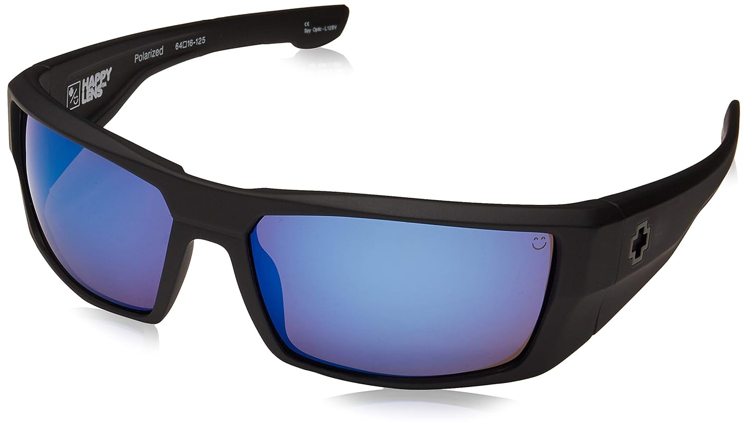 Buy Spy Optic Dirk Matte Polarized Wrap Sunglasses, 64 mm (Black) at