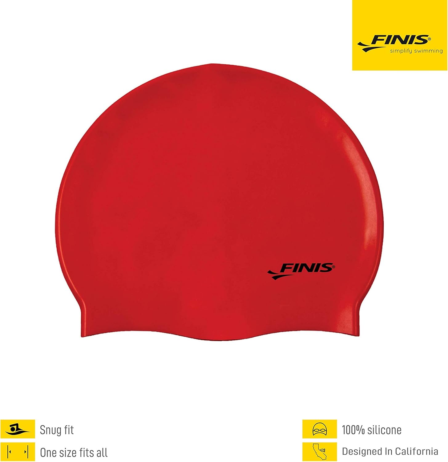red swimming cap