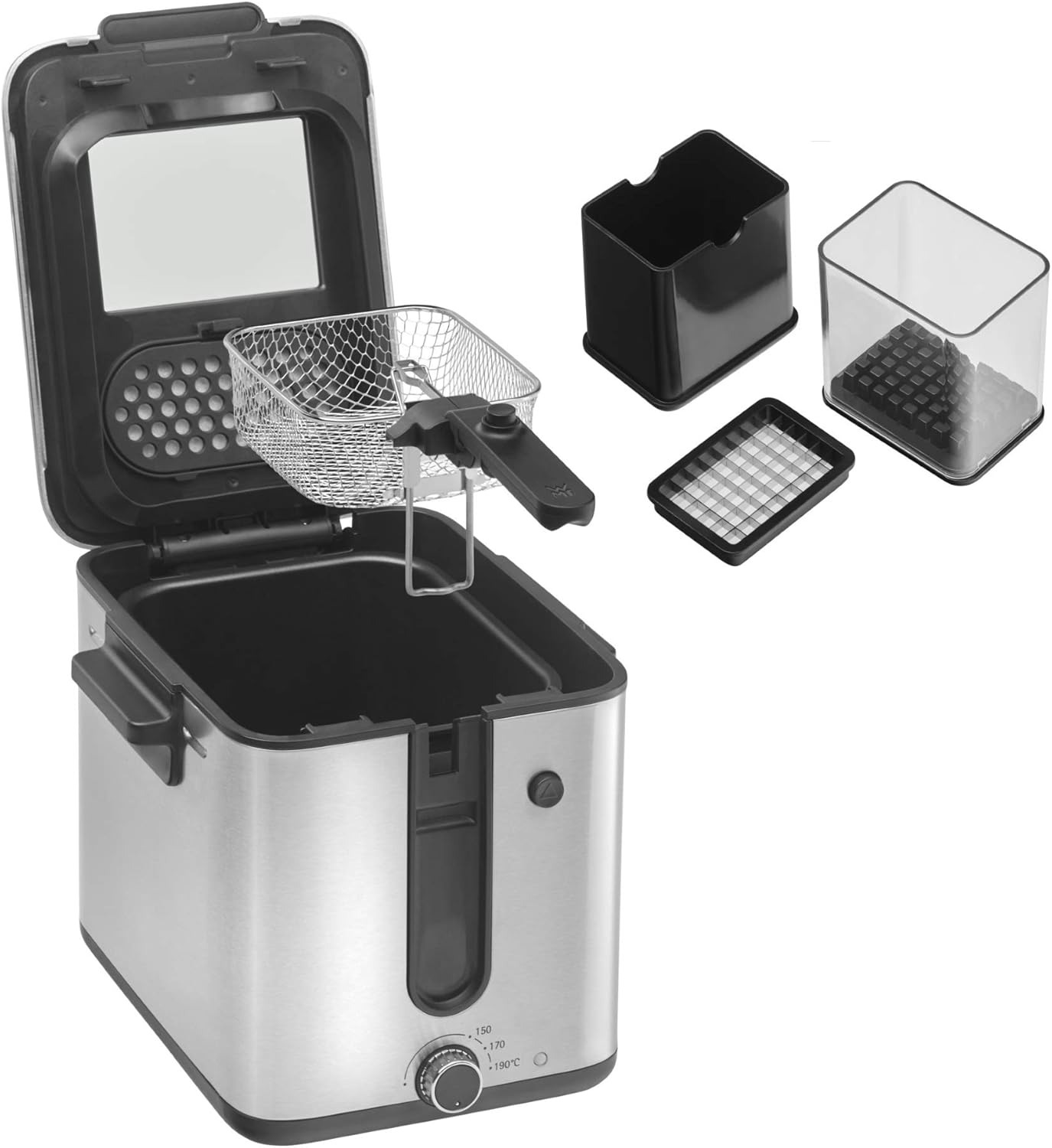 Friteuse 5 Liter 2000W - Fritteuse Mit Kaltzone Und 3 Körben Für Familien