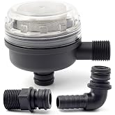 01740014A 1/2" Water Pump Strainer Fits for Xylem Flojet Water Pump,Male Threads with 1/2'' 20381-009 Elbow Hosebarb Fitting &amp; 1/2" NPT 20381-039 Quad Demand Port Kits
