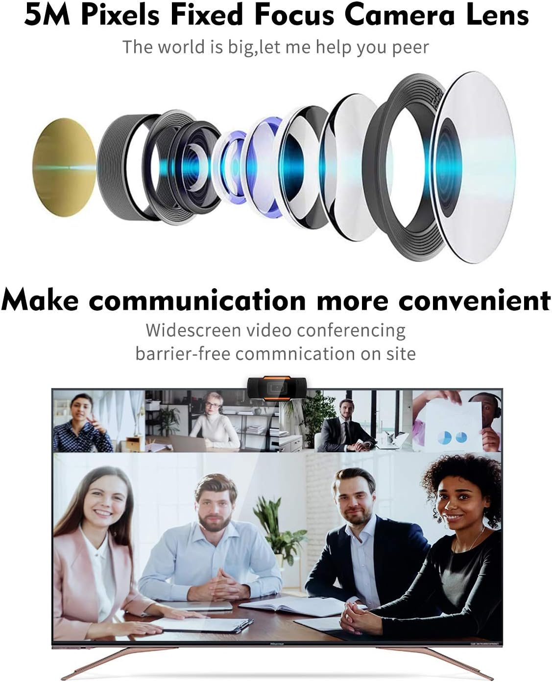 online video calling for pc on Computers Accessories Webcam Auto Focus 1080p Full Hd Widescreen Web Camera With Microphone Usb Computer Camera For Pc Laptop Desktop Mac Video Calling Recording Streaming Video Conference Online Teaching Business Gaming