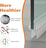 Ibergrif 1000mm Bath Shower Screen Door Seal Strip 5-8mm Glass Adjustable view 3