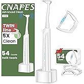 Electric Flosser for Teeth for Adults with 54 Refill Heads +5 Speeds, Water Flosser Alternative, Easy Glide Flossing for Sensitive Gum, Rechargeable Oral Kit, 5X Cleaning, Portable Dental Floss Picks