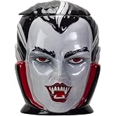 Pacific Giftware Halloween Vampire Dracula Bust Ceramic Cookie Jar - Spooky Kitchen Decor and Storage