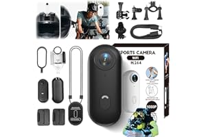 Hd Action Camera, POV Pro 4k Camera, POV Camera, HD 1080p/4k Mini Waterproof Body Cameras with Audio & Video, Mount Anywhere,