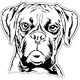 WickedGoodz Boxer Vinyl Sticker Decal - Dog Breed Sticker, for Tumblers, Laptops, Car Windows - Boxer Dog Sticker