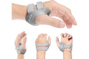 AKSO MEDICOS CMC Thumb Brace Thumb Splint Comfortable - for CMC Joint Pain Relief and Support, Osteoarthritis, Tendonitis, Arthritis, CMC Joint Thumb Arthritis Brace for Women Men(Left Hand, Medium, Grey)