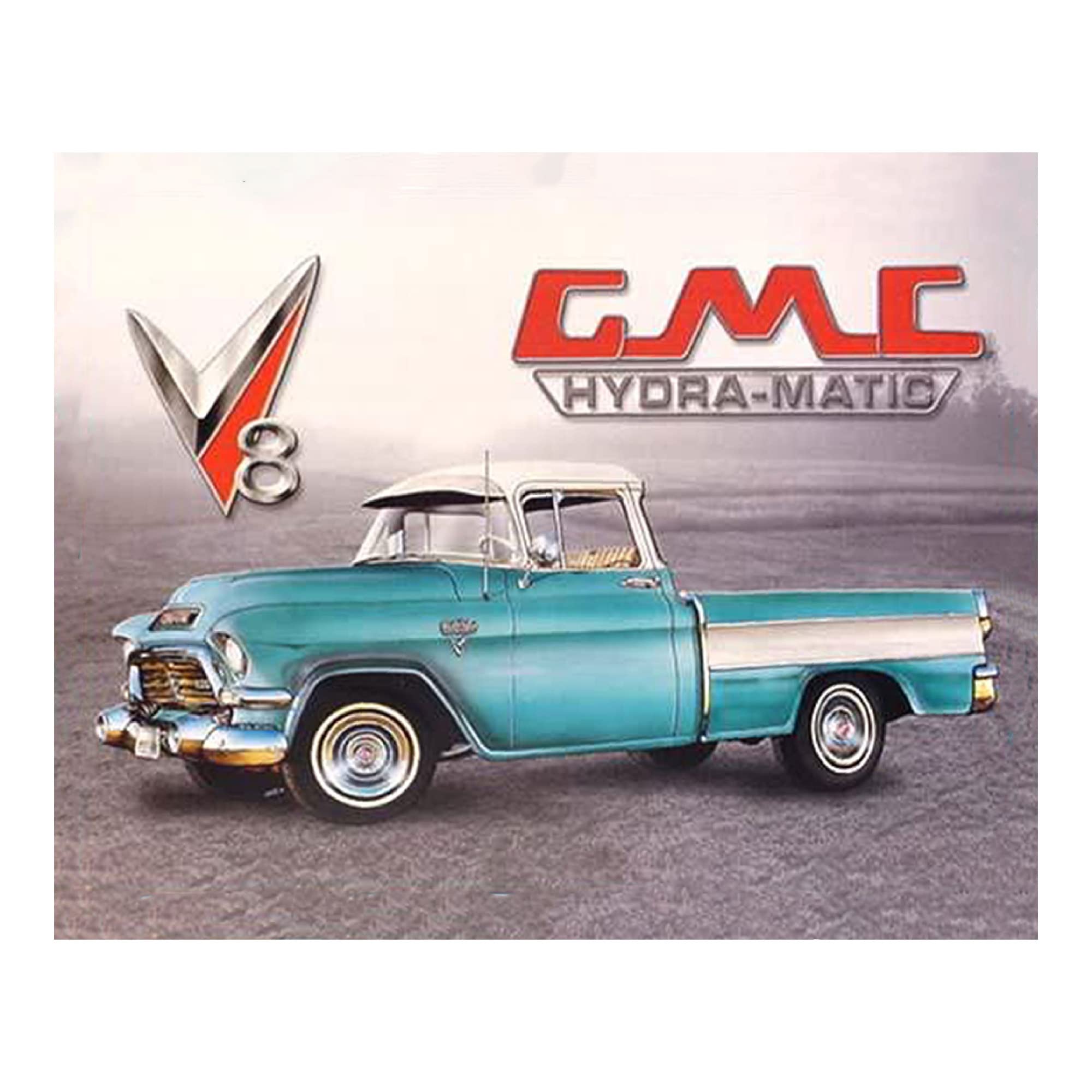 Photo 1 of "GMC Hydramatic Truck" Sign Print Print - 8x10" Retro Wall Art Perfect for Man Cave-Game Room-Garage - Unframed
