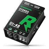 Direct Box with Dual 1/4&rdquo; High-Impedance Stereo Inputs Di Boxes Support For Guitar/Bass Instruments Premium Direct Injection Active Di Box For Thru &amp; XLR Outputs (Direct Box)