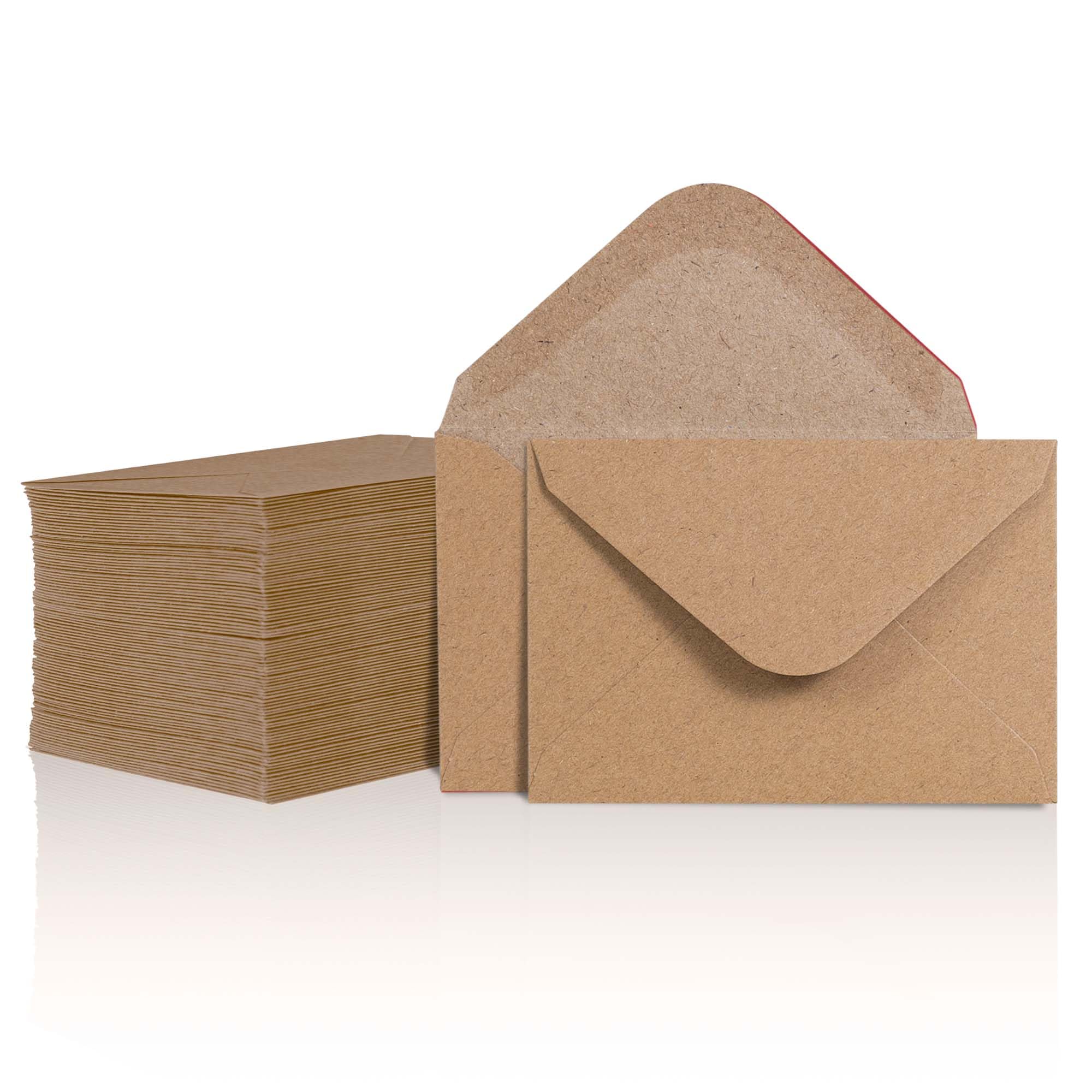 Photo 1 of MATICAN Mini Kraft Brown Envelopes - 100 Count, 4 x 2.7 Inches, Perfect for Gift Cards, Weddings, Business, Birthdays