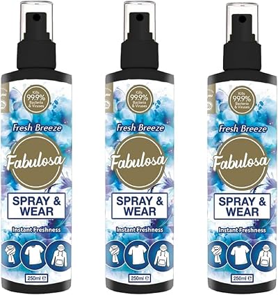 Fabulosa Antibacterial Spray and Wear Dry 3 x 250ml Fresh Breeze