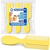 Vakly Fine Tooth Comb, Double-Sided Baby Comb with Handle, 3 Pack | Lice removal, cradle cap care, dandruff combing, newborn grooming, toddler hair care, adult grooming, extra fine teeth