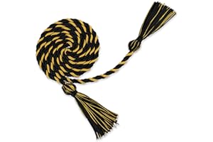 FFNMU Honor Cords Graduation Cords Black and Gold Cords Grad Cords College Graduation Cords Graduation Ropes Cords Graduation Accessories 67" Long Braided Cords for 2025 Graduation Decorations Bachelor Gown