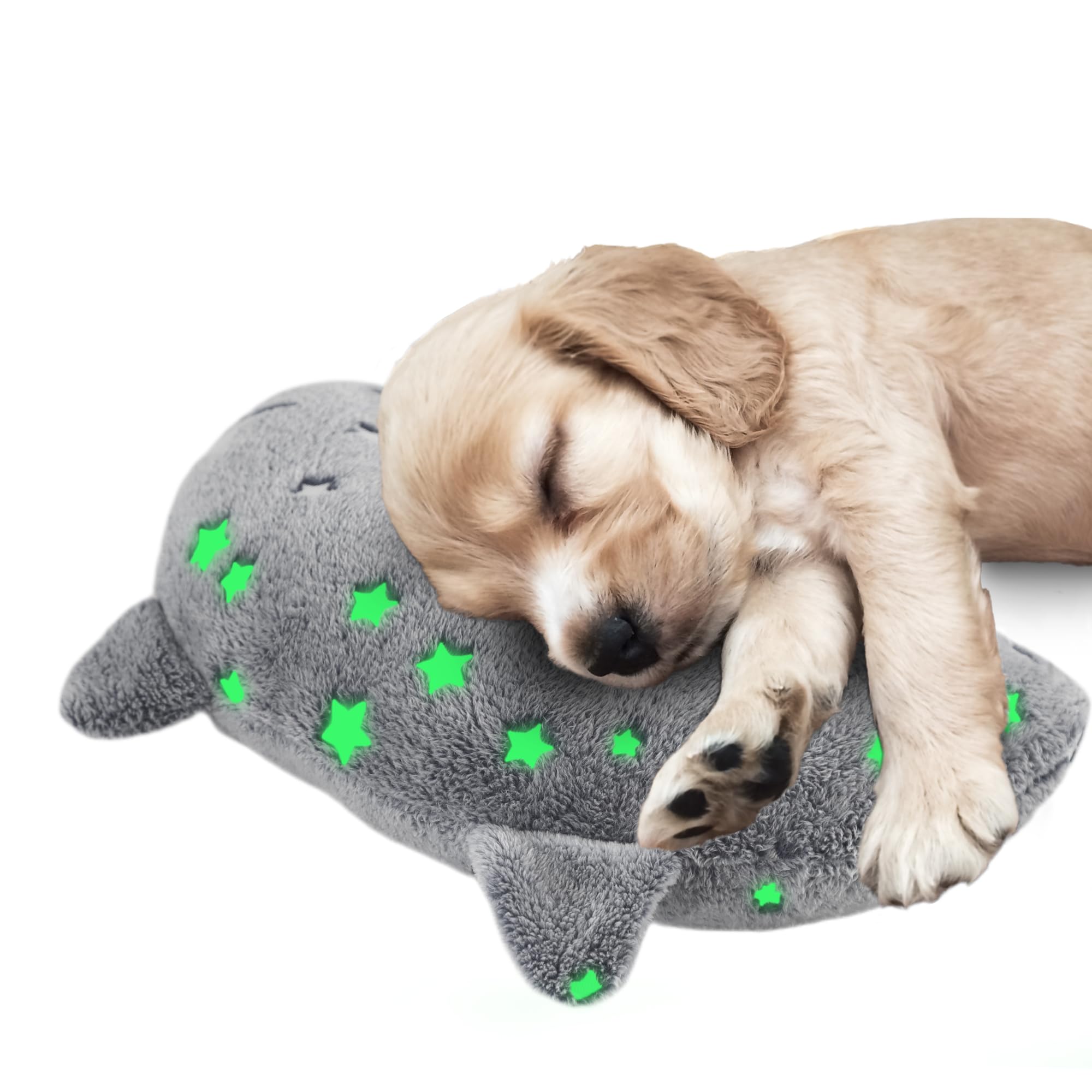 Photo 1 of POMESEA Dog Calming Pillow Glow in The Dark, Soft U-Shaped Pet Pillows for Dogs & Cats, Machine Washable, Dog Neck Pillow, Joint Relief, Better Sleep (Medium, Gray)