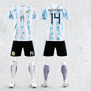 babagui Argentina National Team Home and Away Men's and Women's Jersey Short-Sleeved Shorts Upper and Lower Suits for Children and Adults
