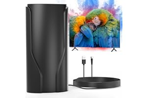 INUITO TV Antenna Indoor 2025, Antenna for Smart TV, Receive Stable and Large Number of Channels, Outdoor Antenna with Hooks, Digital Antenna for Smart tv Indoor. Outdoor Antenna Supports 4K 8K,1080p.