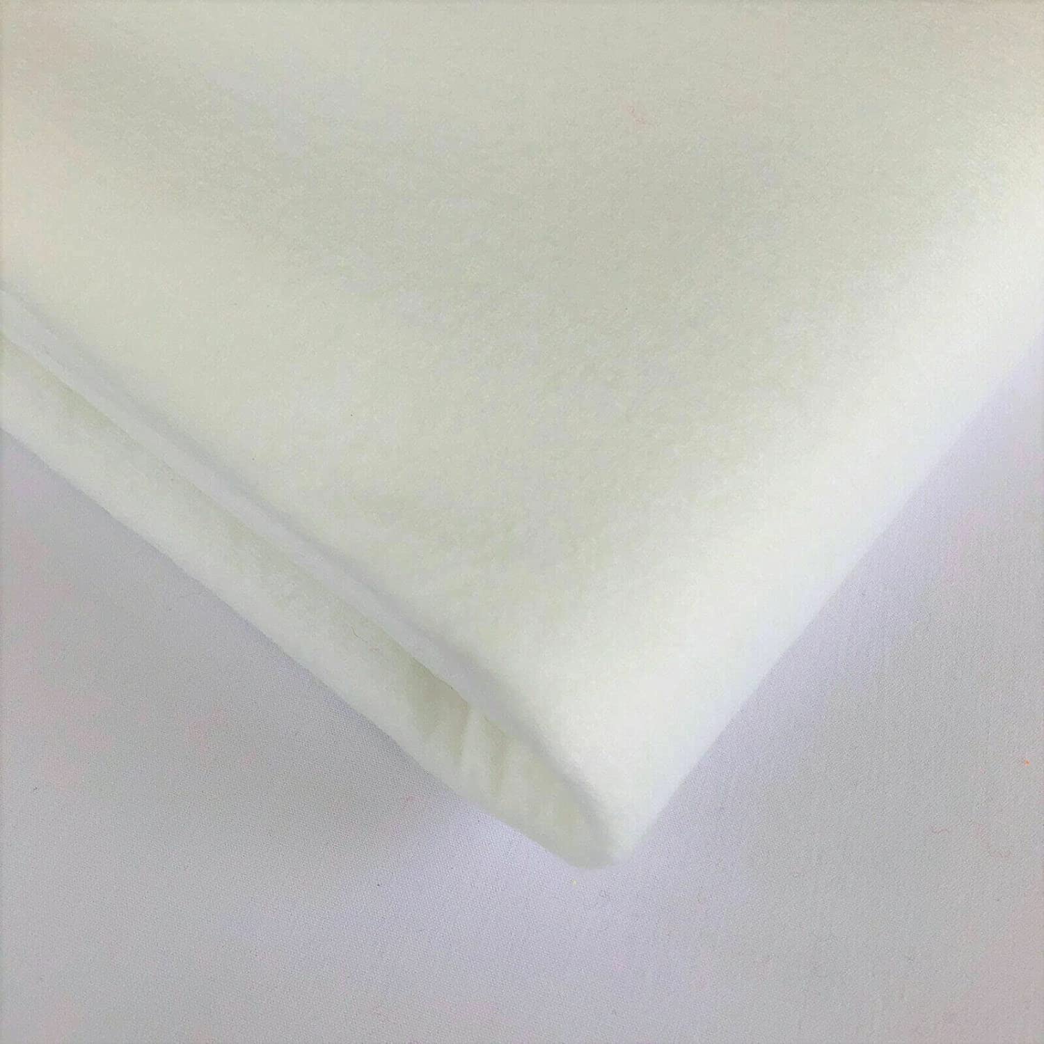 Multi Purpose Acrylic Felt Baize Fabric Material Suitable for Poker Bridge Card Craft Table 58" - 150cm Wide Sold As Pre Cut Lengths (White, 1 Meter)