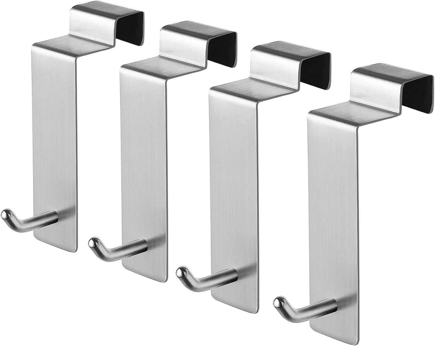 AKOFIC 8 Stück Türhaken Edelstahl - 2-seitig Für 1,8-4 Cm Türfalz, Kleiderhaken Ohne Bohren