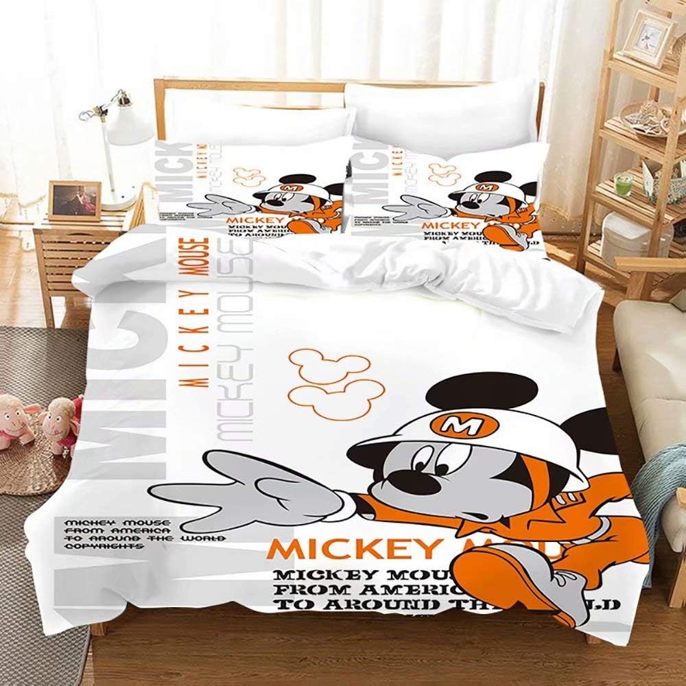 Amazon Com Supstar Duvet Cover Mickey Mouse For Boys Girls Bed Set Popular Cartoon Theme Kids Bedding Sets 3piece 1duvet Cover 2pillowcases Mickey19 Queen Home Kitchen