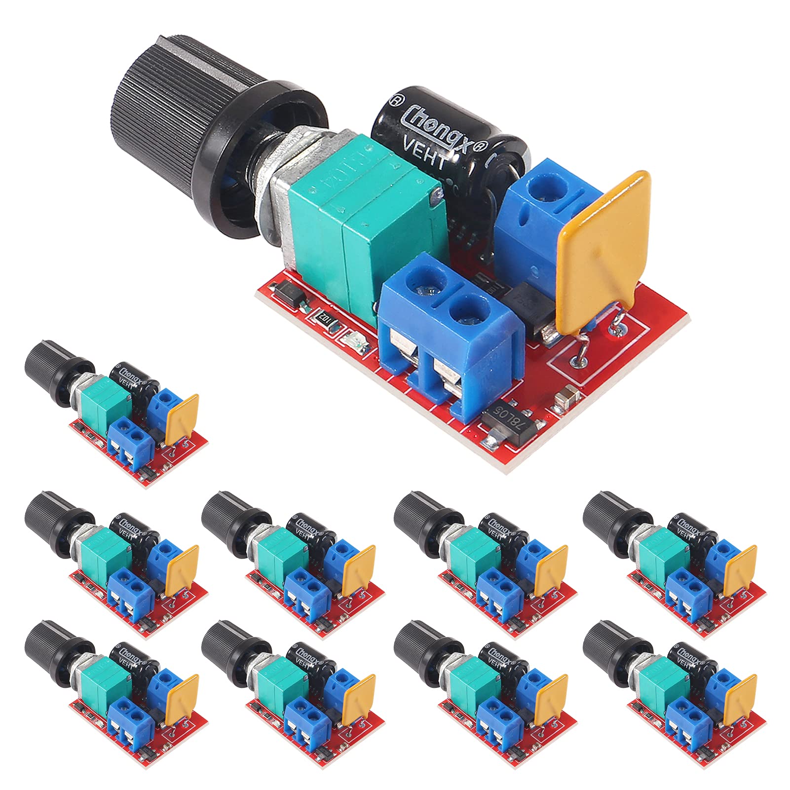 10pcs Mini DC 3V 6V 12V 24V 35V PWM Motor Speed Controller Switch Module Ultra Small LED Dimmer 5A