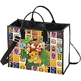 WZMPA Simba Tote Bag Timon‌ ＆Pumbaa Fans Gifts Lion Movie Reusable Grocery Bag Lion Merchandise