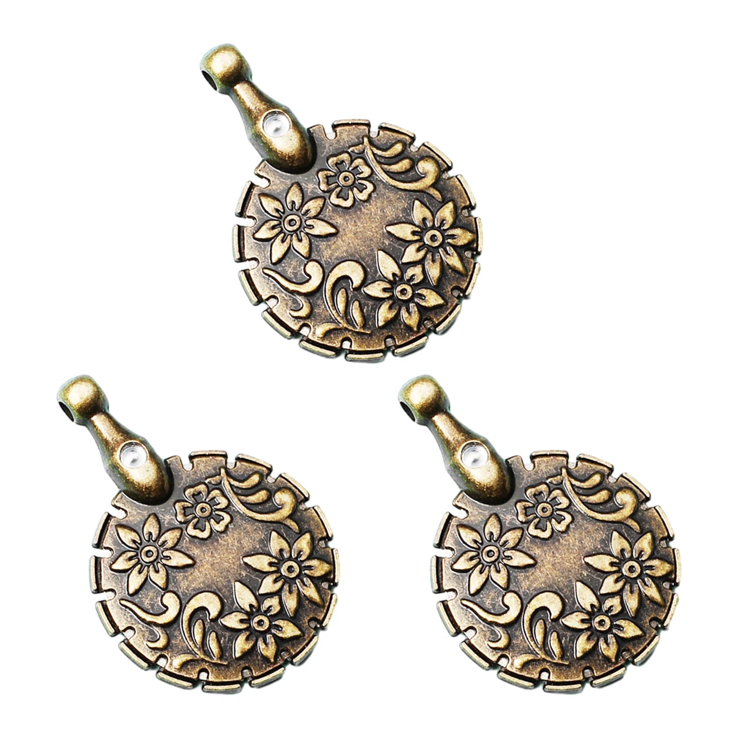 3 Metal Circular Thread Cutters - Vintage Style Circular Thread Snips, Sewing Craft Accessories, Suitable for Cutting Clothes, Quilt Making, DIY Crafts