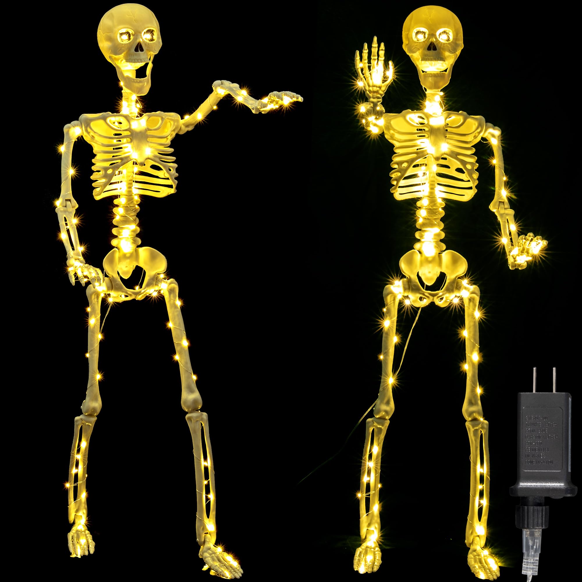 wymulot 2 Pack 40 Inches Plug Operated 400 LED