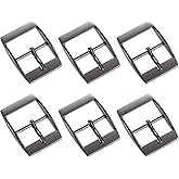 uxcell Metal Roller Buckle, Single Prong Belt Buckle Center Bar Buckle for Leather Craft