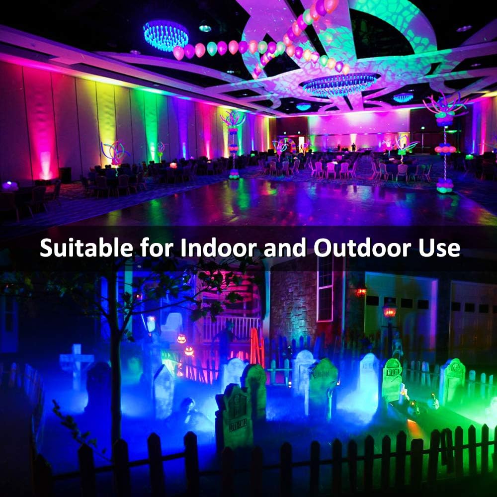 Novostella 2 Pack 20W RGB LED Flood Light, 44 Keys Controller, 20 Colors 6 Modes, Dimmable Color Changing Floodlight, IP66 Waterproof, Wall Washer Lights, Outdoor Garden Stage Landscape Lighting: Home Improvement