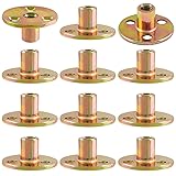 HARSKIYER 12pcs Round Base T-Nut, 5/16"-18 Carbon