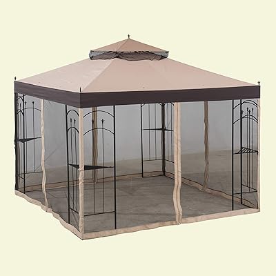 Sunjoy 10X10 Ft Double Arch Gazebo Mosquito Netting Togo Ubuy