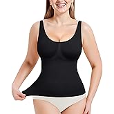 LANCS Compression Tank Top for Women Seamless Tummy Control Shapewear Shirts Slimming Body Shaper Camisole