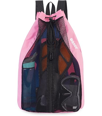 Speedo Deluxe Ventilator Mesh Bag Backpack Swim PINK Speedo Deluxe Ventilator Mesh Bag - Pink - YouTube main image 3