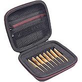 inDomit Hard Protective Travel Case Compatible with Professional Alto Saxophone Reeds,Traditional Reeds for Saxophone Alto,Black&red(CASE ONLY)