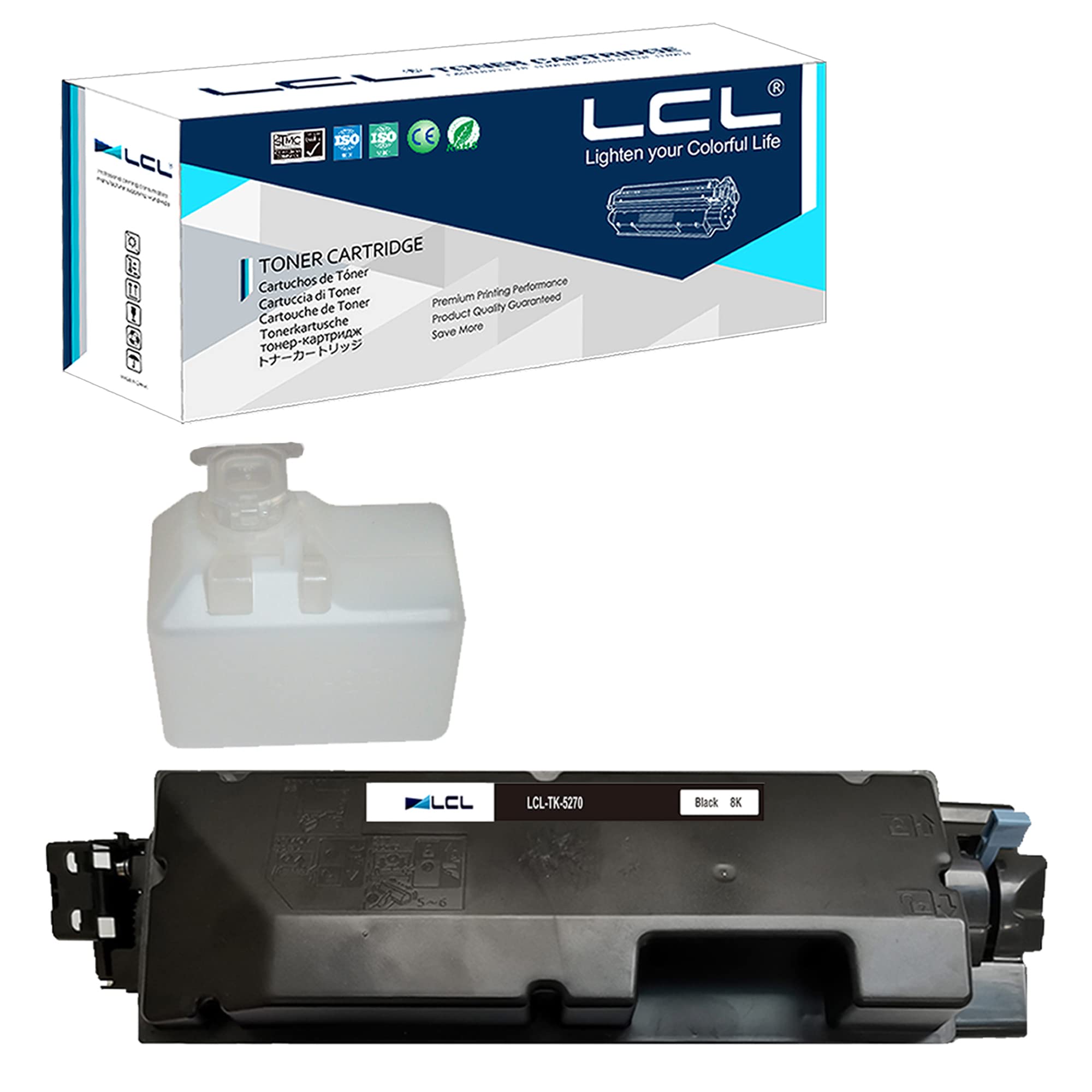 LCL TK5270 Black Toner Cartridge Replacement for Kyocera TK-5270 TK-5270K TK5270K Replacement for Kyocera ECOSYS M6230cidn M6230cidnt P6230cdn M6630cidn (1 Pack)