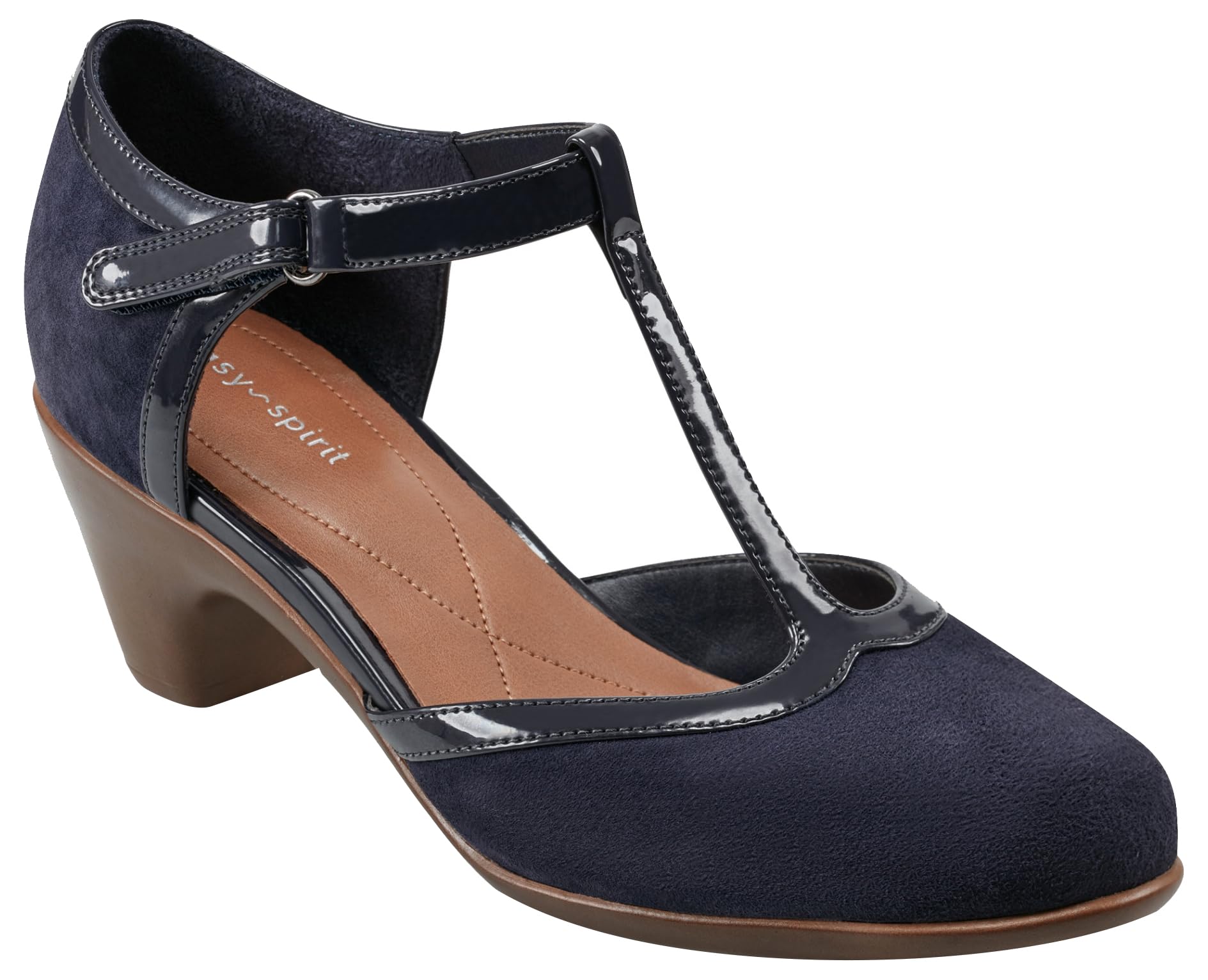 Easy Spirit Women’s Cara Pump, Navy Suede, 12
