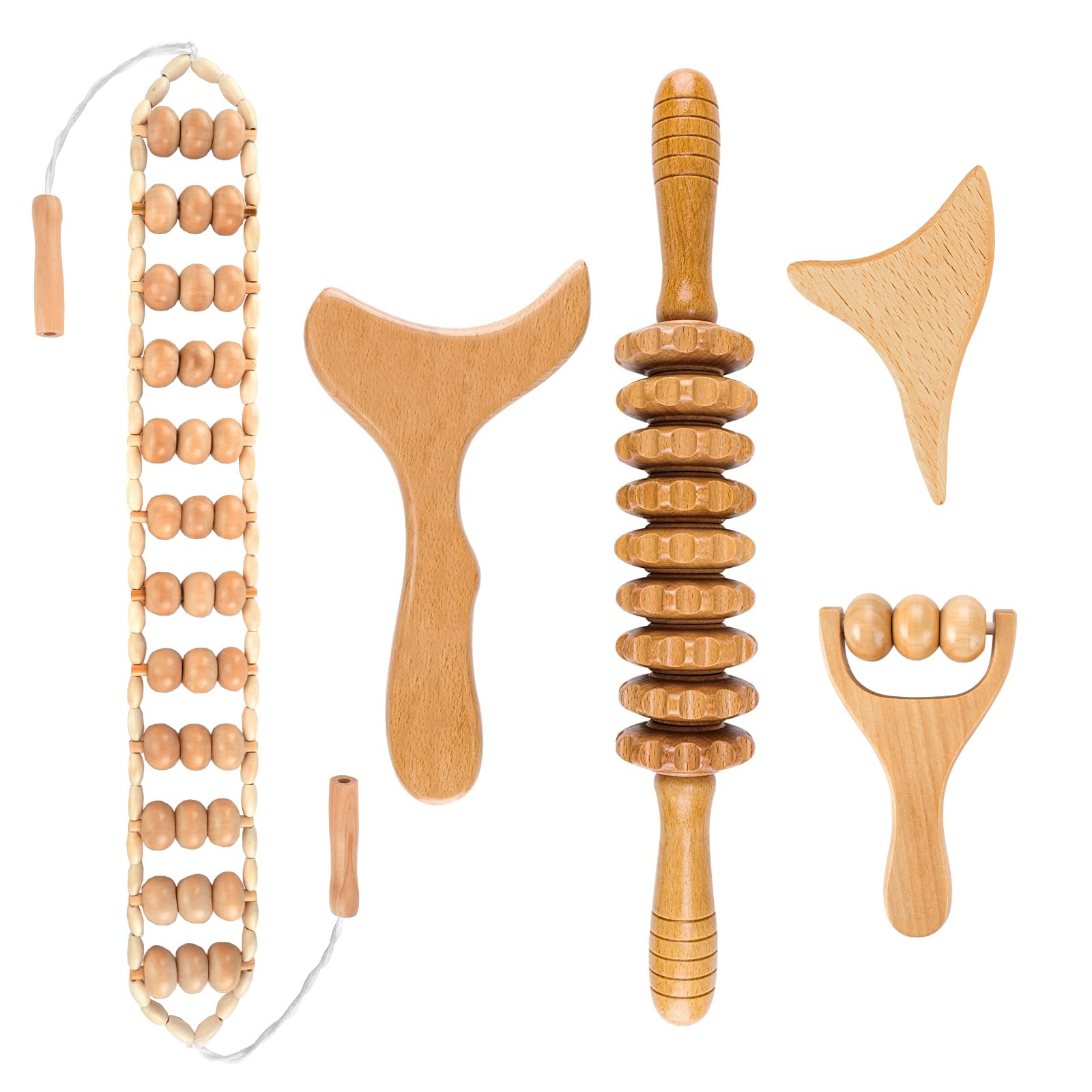 Mua 5 in 1 Wood Therapy Massage Tools, Lymphatic Drainage Massager ...