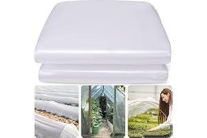 WARMFARM 6 Mil Clear Greenhouse Plastic Sheeting,Transparent Plastic Film for Greenhouse, Resistant Polyethylene Film for Farm,Garden (6.5ftx19.7ft)